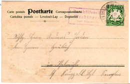 Bayern 1906, Posthilfstelle WECHINGEN Taxe Fessenheim Auf Karte M. 5 Pf. - Brieven En Documenten