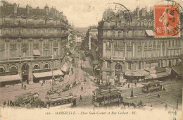 13 - Marseille - Place Sadi Carnot Et Rue Colbert - Animée - Tramway - CPA - Etat Pli Visible - Voir Scans Recto-Verso - Canebière, Stadtzentrum