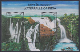 Inde India 2003 MNH MS Waterfalls, Waterfall, Natural Beauty, Nature, Forest, Mountain, Mountains, River Miniature Sheet - Autres & Non Classés
