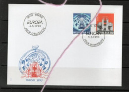 (alm)  SUISSE EUROPA CEPT FDC 1993 - FDC