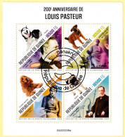 Petite Feuille Oblitérée - 200E ANNIVERSAIRE DE LA NAISSANCE DE LOUIS PASTEUR - YT 12092-12095 - Guinée 2022 - Guinée (1958-...)