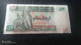 MYANMAR-- -  20     KYA T   -XF      ( KIRMIZI RENKTE KAYMA MEVCUT) - Myanmar