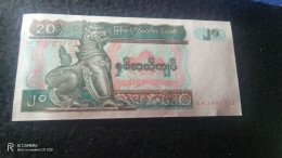 MYANMAR-- -  20     KYA T   -XF      ( KIRMIZI RENKTE KAYMA MEVCUT) - Myanmar