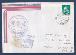 Espagne - Lettre - Base Antartica Juan Carlos - Espanola - BIO Hesperides - 5 ème Campana - Armada - 1992 - Covers & Documents