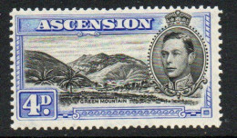 Ascension GVI 1938-53 Definitives, 4d Black & Ultramarine, P.13½, MNH, SG 42c - Ascension (Ile De L')