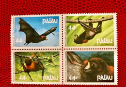 PALAOS 1987 4v Neuf MNH ** YT 154 / 157 Mamíferos Mammals Säugetiere Mammiferi Mammifère PALAU - Pipistrelli
