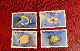 TANZANIE 1993 4v Neuf  MNH **  YT 491A / 491D Marine Fish Pez Fish Peixe Fisch Pesce Poisson TANZANIA - Fishes