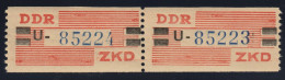 DDR Verwaltungsp. B Zentraler Kurierdienst Michel X KB U (2), Michel 140,-€, 2 Scans, ZKD - Ungebraucht