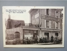 CPA Photo Devanture Terrasse Café De L'Hôtel De Ville Maison Veinachter Gretz-Armainvilliers 1938  (S-et-M) - Caffé