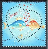 1254/ Slowenien Slovenia Slovenie 2009 MiNr. 702 ** MNH Grußmarke Love Kiss Fish - Slovénie