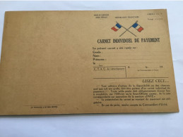CARNET INDIVIDUEL DE PAYEMENT Modèle SC. 9 - 1914-18