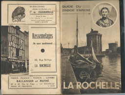 GUIDE DU SYNDICAT D'initiative De La ROCHELLE 26 PAGES PERIODE 1930 /1935- FAB 9603 - Dépliants Turistici