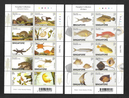 Singapore 2002 MNH Drawings By William Farquhar Sg 1147/66 & Sg 1187/1806 - Singapour (1959-...)