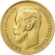 Russie, Nicolas II, 5 Roubles, 1899, St. Pétersbourg, Or, KM:62 - Russie