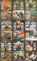 Gs443-51 2019 Central Africa Birds Insects Bees Turtles Dogs Nudes Art ! 9+9 Mnh - Autres & Non Classés