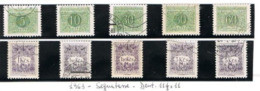CECOSLOVACCHIA (CZECHOSLOVAKIA) - SG D858.867 - 1963 POSTAGE DUE  (COMPLET SET OF 10) - USED - Portomarken