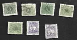CECOSLOVACCHIA (CZECHOSLOVAKIA) - SG D845-867  - 1954 POSTAGE DUE   - USED - Portomarken