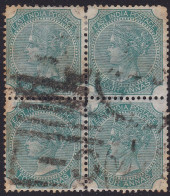 1865 INDIA, SG 64 Block Of 4 USED - Autres & Non Classés