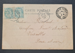 France,  Timbre Numéro 111×2 Sur Carte Postale. - Brieven En Documenten