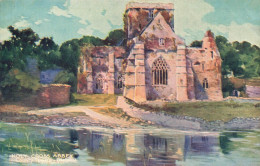 IRLANDE - Holy Cross Abbey - County Tipperary - Colorisé - Façade - Lac - Publicité - Carte Postale Ancienne - Tipperary