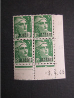 Bloc Daté 1945 - 4 TimbresType Gandon Surchargé Algérie - N° 240 - Neufs