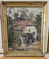 Peinture Vieux Moulin Jura Huile Sur Panneau Bois Par Cécile Fromont - Oils