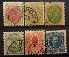ANTILLES DANOISES DANSK VESTINDISKE 1873 - 1907, 6 Timbres Obl BTB Cote 205 Euros - Danemark (Antilles)