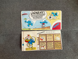 2 CARTONS Publicité SCHTROUMPS  Lait GLORIA - Objets Publicitaires