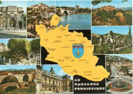 CPM Géographique 84 LE VAUCLUSE TOURISTIQUE - Orange. Gordes. Avignon. Roussillon. Isle Sur La Sorgue. Bollène - Carte Geografiche