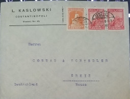 Turkey Germany 1928 Kaslowski Cover Sent From İstanbul To Greiz Rare Item. - Lettres & Documents