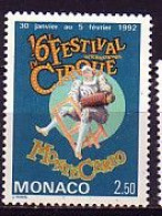 Cirque  Monaco 1992  Y&T  1810  N** - Circus