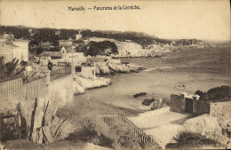 CPA Marseille Panorama De La Cornicche - Endoume, Roucas, Corniche, Strände