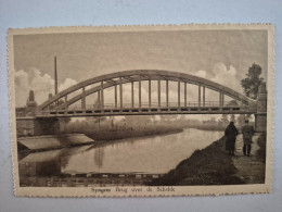 (J) ZINGEM BRUG OVERR SCHELDE GEKARTELD MET VOLK   GEANIMEERD  MOOI  ZICHT - Zingem