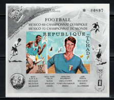 Chad - Tchad 1970 Space, Football Soccer World Cup S/s Imperf. MNH -scarce- - Afrika