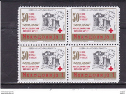1995 79 MAKEDONIJA MAKEDONIEN MACEDONIA ROT KREUZ SOLIDARITAET RAILWAY Timer MNH** - Macédoine Du Nord