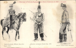 CPA Militaria Garde Imperiale Officier 1855 1870 Cavalier Conducteur Sous Officier - Uniforms