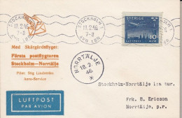 1946 SVEZIA,SVERIGE, FLIGHT STOCKHOLM - NORRTAIJE - Autres & Non Classés
