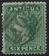 1884 ANTIGUA - SG N. 29 6d. Deep Green USED - Other & Unclassified