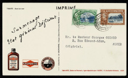 Carte PLASMARINE IONYL LA BIOMARINE Agent ALGER Escale TRINITÉ Trinidad 21 FEV 52 TB - Médecine