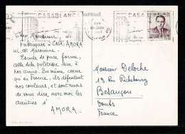 Carte Pub AMORA Pour France MAROC Casablanca 10 JANV 1963 - Autres & Non Classés