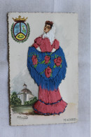 Cpsm 1957, Danseuse Tissu Brodée, Madrid, Espagne - Embroidered