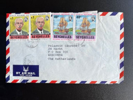 SEYCHELLES ISLANDS 1976 AIR MAIL LETTER VICTORIA TO ENSCHEDE NETHERLANDS 21-07-1976 - Seychelles (1976-...)