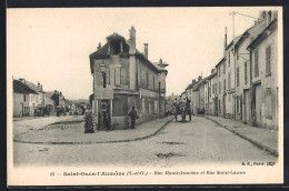 CPA Saint-Ouen-l`Aumône, Rue Haute-Aumône Et Rue Saint-Lazare - Saint-Ouen-l'Aumône