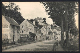 CPA Rolleboise, Vue Sur L`église Et La Rue Bordée D`arbres - Autres & Non Classés