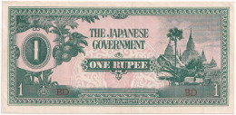 Burma. 1 Rupee 1942 BD. KM 14b. The Japanese Government. - Other - Asia