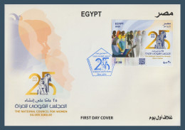 Egypt - 2025 - FDC - The National Council For Women Silver Jubilee - Neufs