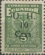 688868 MNH ECUADOR 1953 SELLO DE BENFICIENCIA DEL 1940 SOBRECARGADO, U.H. 10 CTVS - Equateur