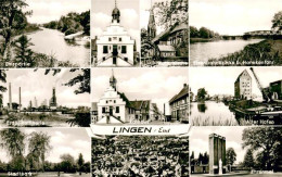 Lingen Ems Rathaus Kirche Alter Hafen Ehrenmal Stadtpark Erdoelraffinerie Eisenb - Lingen