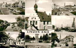 Lingen Ems Markt Kirche Rathaus Ehrenmal Erdoelraffinerie - Lingen