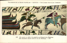 CPA Tapisserie De La Reine Mathilde Bayeux On Monte En Selle Chevaux - Bayeux